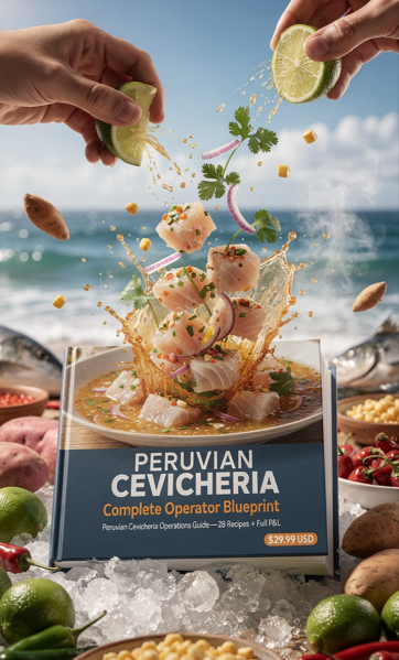 Peruvian Cevicheria Restaurant Operations Guide — 28 Recipes + Full P&L
