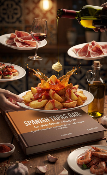 Spanish Tapas Bar Restaurant Operations Guide — 28 Recipes + Full P&L