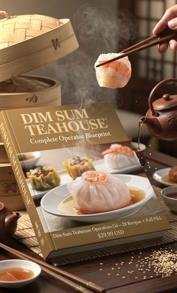 Dim Sum Teahouse Restaurant Operations Guide — 28 Recipes + Full P&L