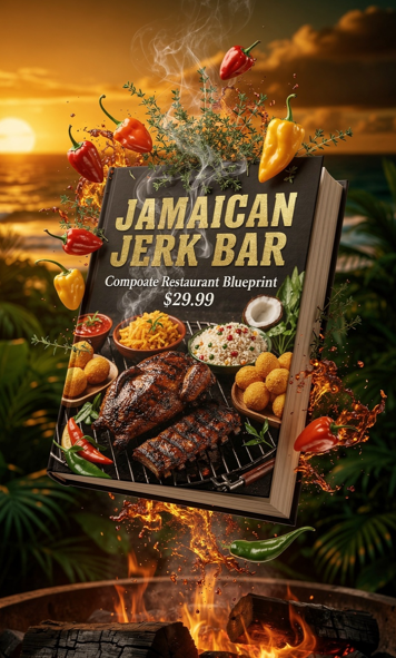 Jamaican Jerk Restaurant Operations Guide — 28 Recipes + Full P&L