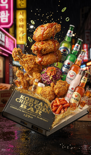 Korean Fried Chicken Restaurant Operations Guide — 28 Recipes + Full P&L